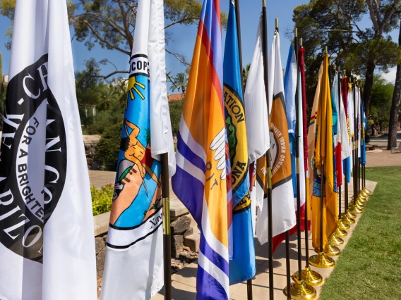 Tribal Nation Flags on Old Main