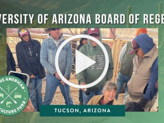 The University of Arizona Bridges Tradition and Innovation in Tribal Agriculture Education