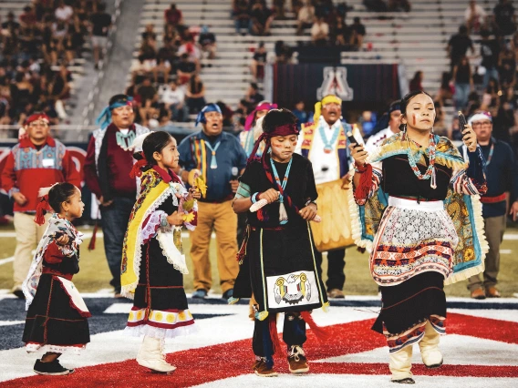 Hopi Tribe Dancers and Singers at U of A Football Game