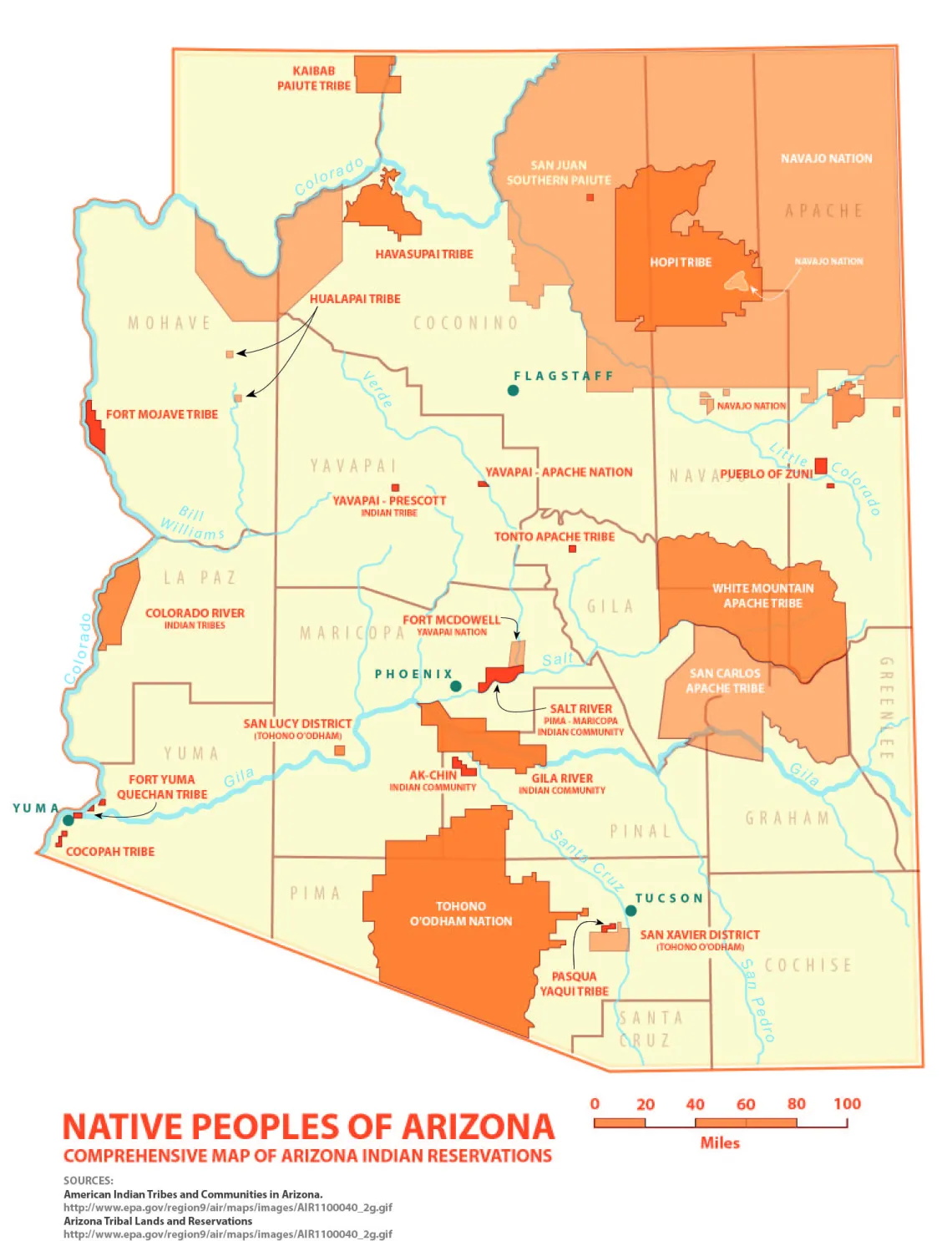 AZ Tribal Territories Map