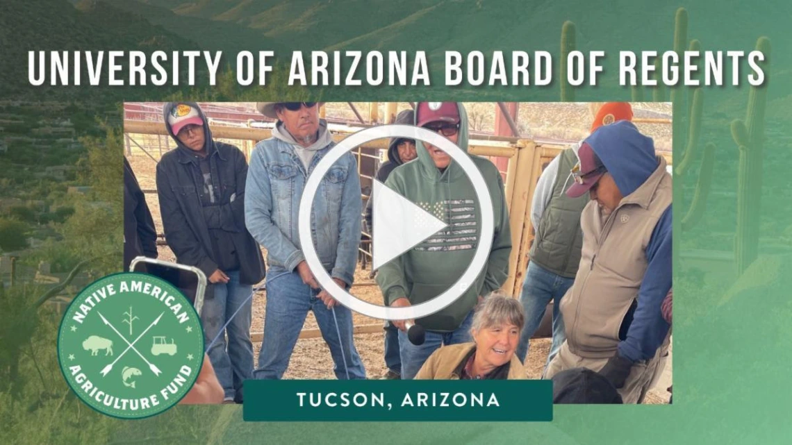 The University of Arizona Bridges Tradition and Innovation in Tribal Agriculture Education